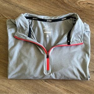Men’s Nike Gray and Red Dri-Fit Pullover